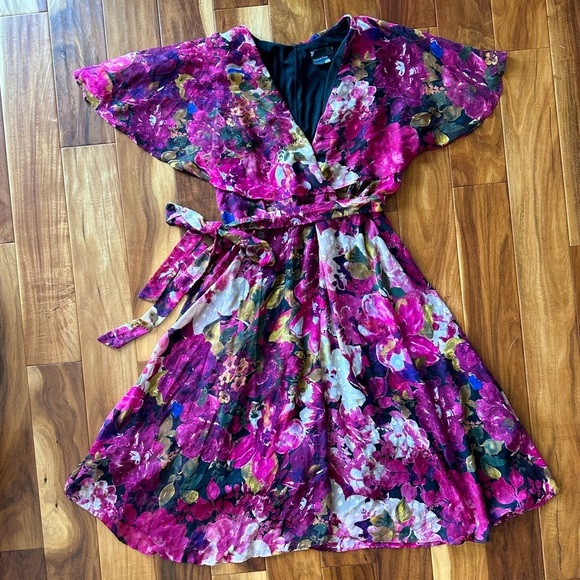 Maison Tara Formal Floral Midi Dress 18W - Picture 3 of 6